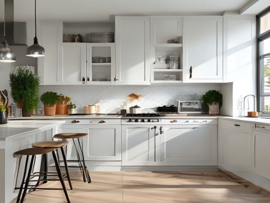 Kitchen cabinets after painting
